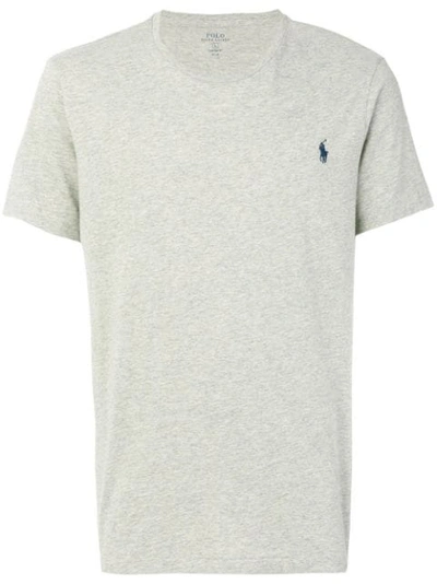 Polo Ralph Lauren Slim Fit T-shirt With Crew Neck In Gray-grey