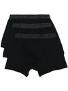 Off-white 3-pack Stretch Cotton Boxer Shorts In Black