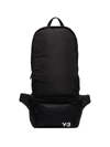Y-3 Logo Print Backpack In Black