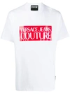 Versace Jeans Couture White T-shirt With Red Logo Print