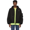 Off-white Vintage Hooded Utility Bomber Jacket In Black White