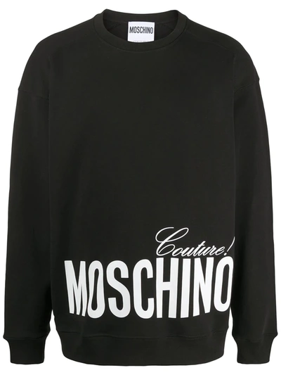 Moschino Logo Sweatshirt In Black