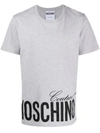 Moschino Maxi Logo T-shirt In White In Grey