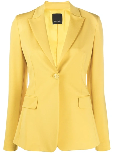 Pinko Sigma Single-breasted Slim Fit Blazer In Yellow