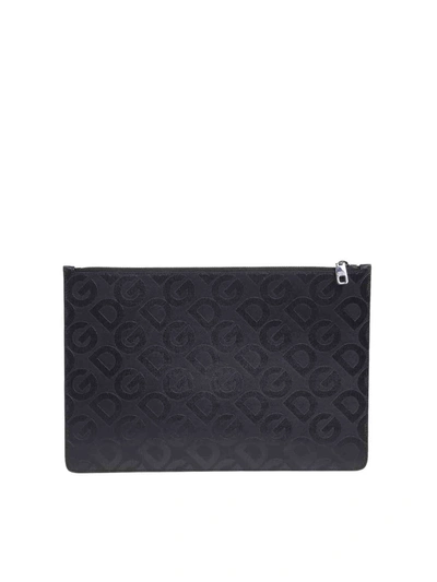 Dolce & Gabbana Dg Mania Logo Pouches In Black