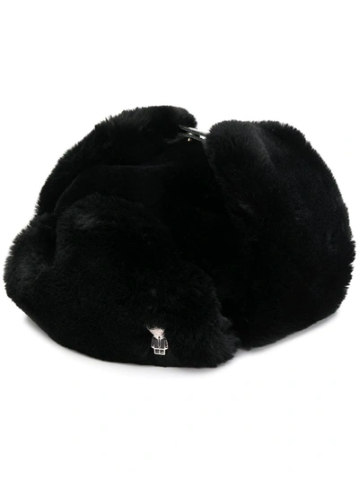 Karl Lagerfeld K/ikonik Eco-fur Hat In Black