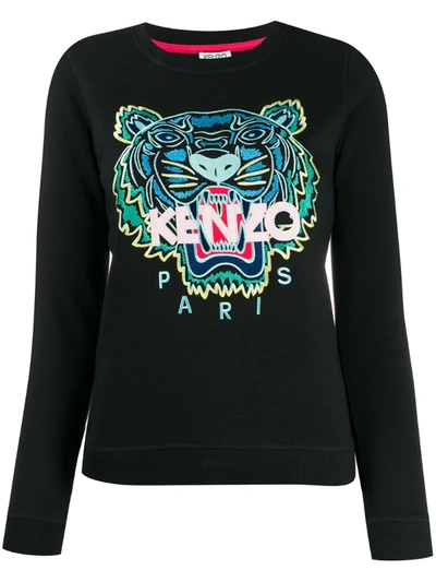 Kenzo Sweatshirt With Tiger Embroidery In Black