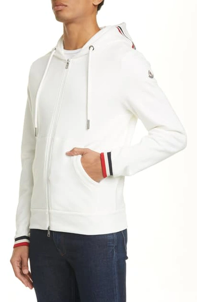Moncler Logo Patch Sweatshirt In Cream Color In Natural