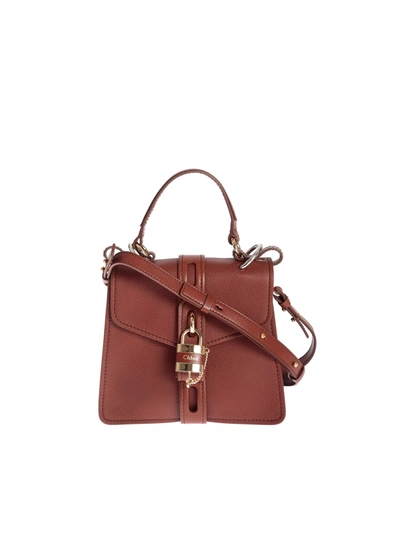 Chloé Small Aby Shoulder Bag In Sepia Brown