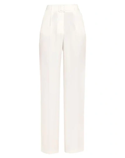 Be Blumarine Belt Pants In Ivory Color In White