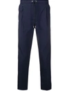 Moncler Drawstring Pants In Dark Blue In Navy