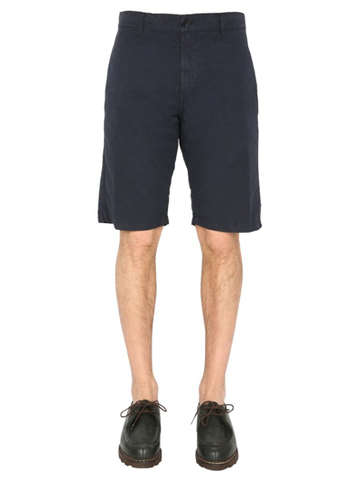 Aspesi Straight-leg Chino Shorts In Blue