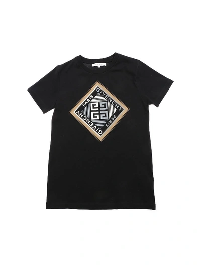 Givenchy Kids' 4g Logo Print T-shirt In Black