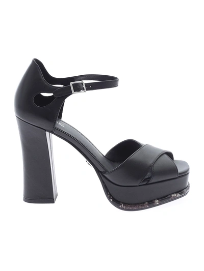 Michael Kors Elana Platform Sandals In Black