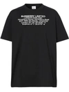 Burberry Carrick T-shirt With Coordinates In Black