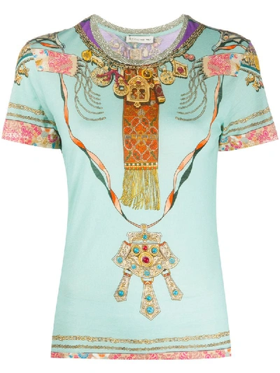 Etro Shirt With Moroccan Jewel Print In Water
