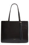 Ted Baker Lilaah Tassel Leather Shopper In Black