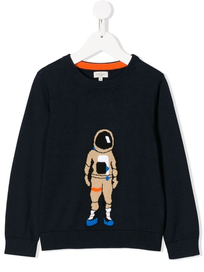 Paul Smith Junior Teen Astronaut Graphic Jumper In Blue