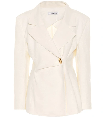 Rejina Pyo Jodie Linen And Cotton-blend Blazer In White