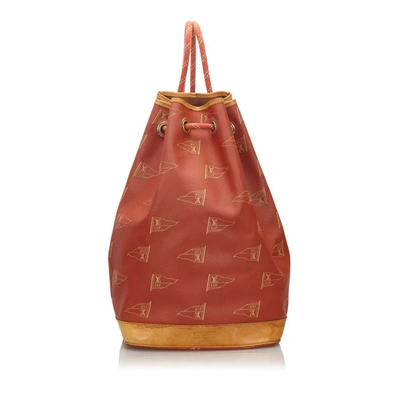 Pre-owned Louis Vuitton 1995 Lv Cup St. Tropez Drawstring Backpack In Red