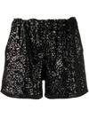 In The Mood For Love Rosana Sequined Tulle Shorts In Black