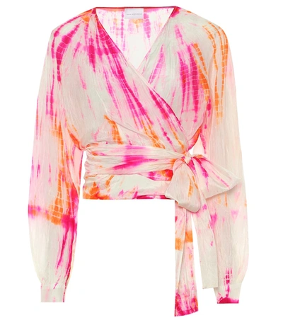 Anna Kosturova Tie-dye Silk Blouse In Pink