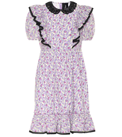 Marc Jacobs The Shirley Floral Cotton Midi Dress In Lavender