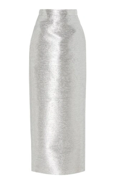 Brandon Maxwell Metallic Cotton-blend Pencil Skirt