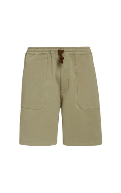 Nanushka Jem Cotton-blend Shorts In Green