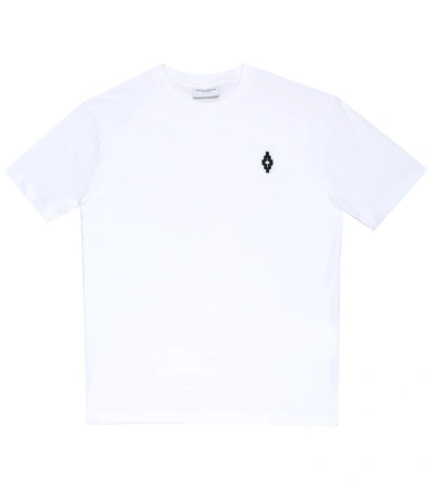 Marcelo Burlon Of Milan Kids' Cross Logo Cotton T-shirt In White