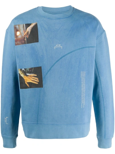 A-cold-wall* Glass Photo-print Sweatshirt In Blue