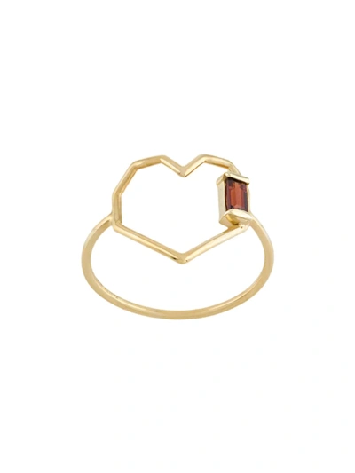Aliita Heart Shaped Ring In Gold