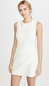Alice And Olivia Kelsey Asymmetrical Draped Dress In Off White
