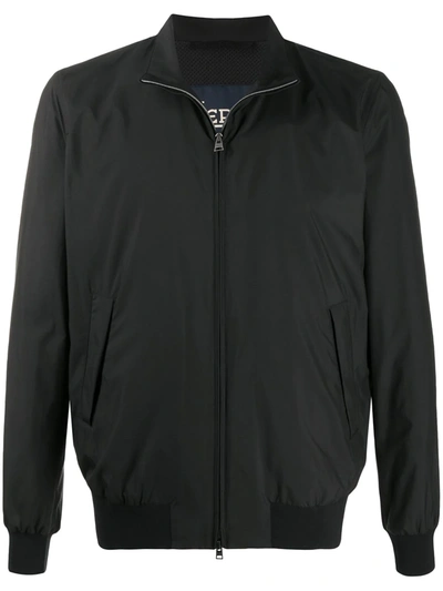 Herno Classic Bomber Jacket In Black