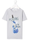 Bonpoint Kids' Playing In The Rain T-shirt In Grey