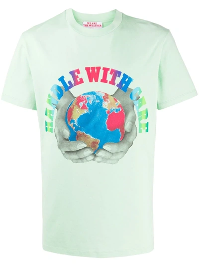 Stella Mccartney Earth Print T-shirt In Green