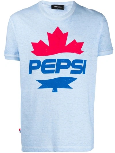 Dsquared2 #d2xpepsi Logo Print T-shirt In Blue