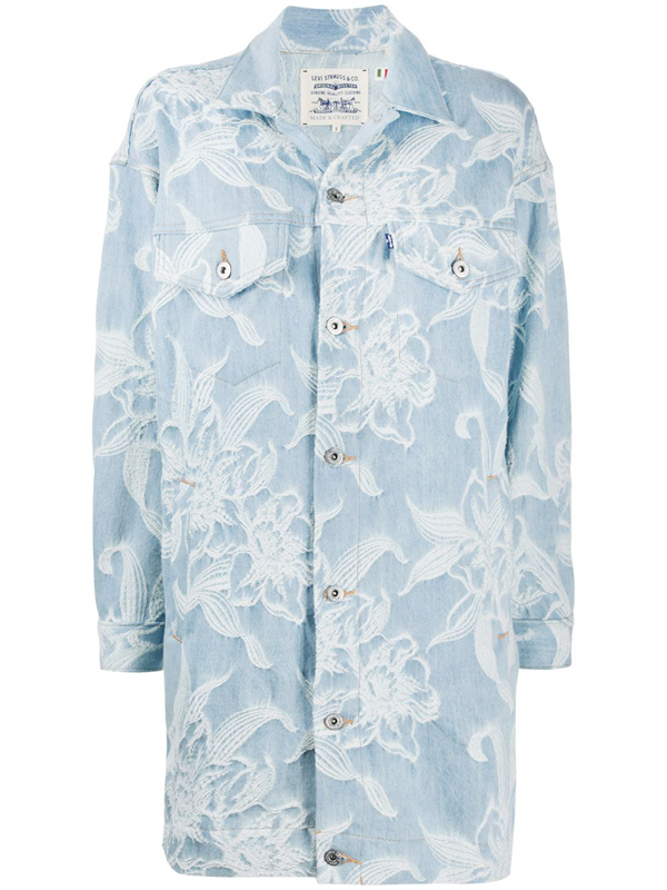 levi's floral denim jacket