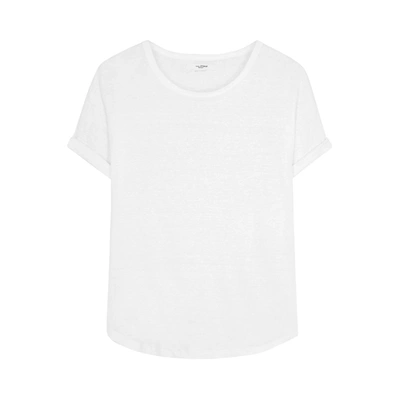 Isabel Marant Étoile Koldi White Slubbed Linen T-shirt