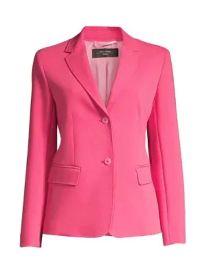 Weekend Max Mara Rete Two-button Notch-lapel Blazer In Shocking Pink