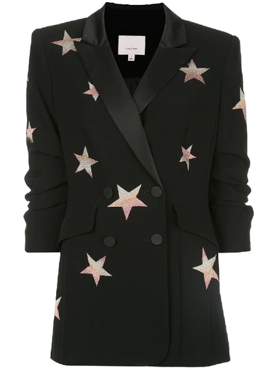 Cinq À Sept Cinq A Sept Lila Embroidered Star Blazer In Black Multi