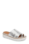 Gentle Souls By Kenneth Cole Gentle Souls Women's Lavern Platform Slide Sandals In Silver