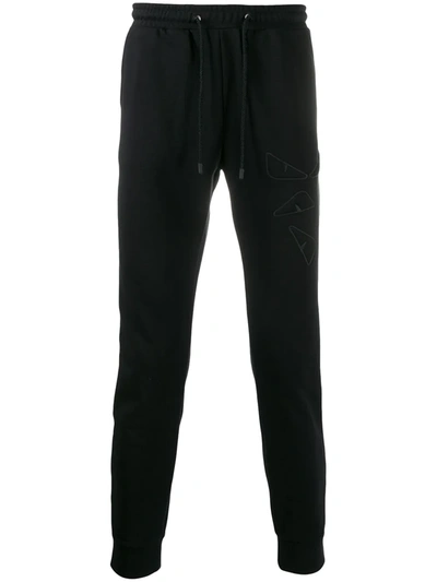 Fendi Mesh-pocket Jersey Track Pants In Black