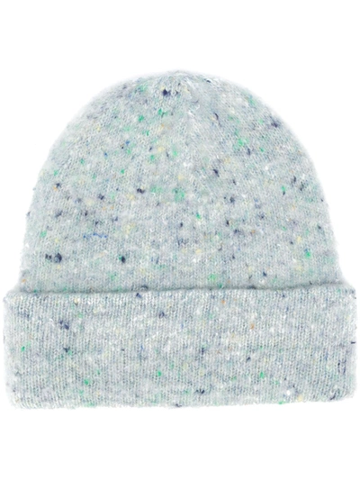 Acne Studios Peele Ribbed Wool-blend Beanie Hat In Blue