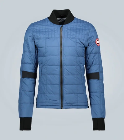 Canada Goose Dunham Down-filled Shell Bomber Jacket In Blue