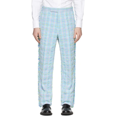 Thom Browne Multicolor Seersucker Tweed Double Tattersall Trouser In 996 Seasmul