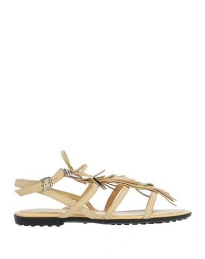 Tod's Sandals In Yellow
