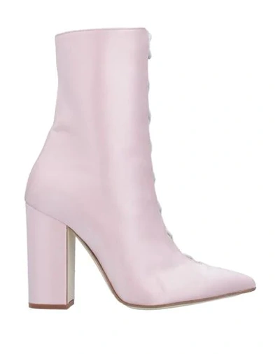 Francesca Bellavita Ankle Boots In Light Pink