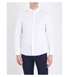Michael Kors Slim-fit Stretch Cotton Shirt In White