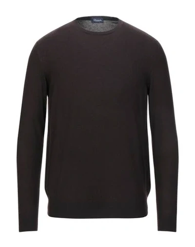 Drumohr Sweaters In Dark Brown